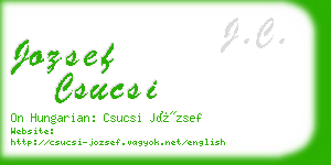 jozsef csucsi business card